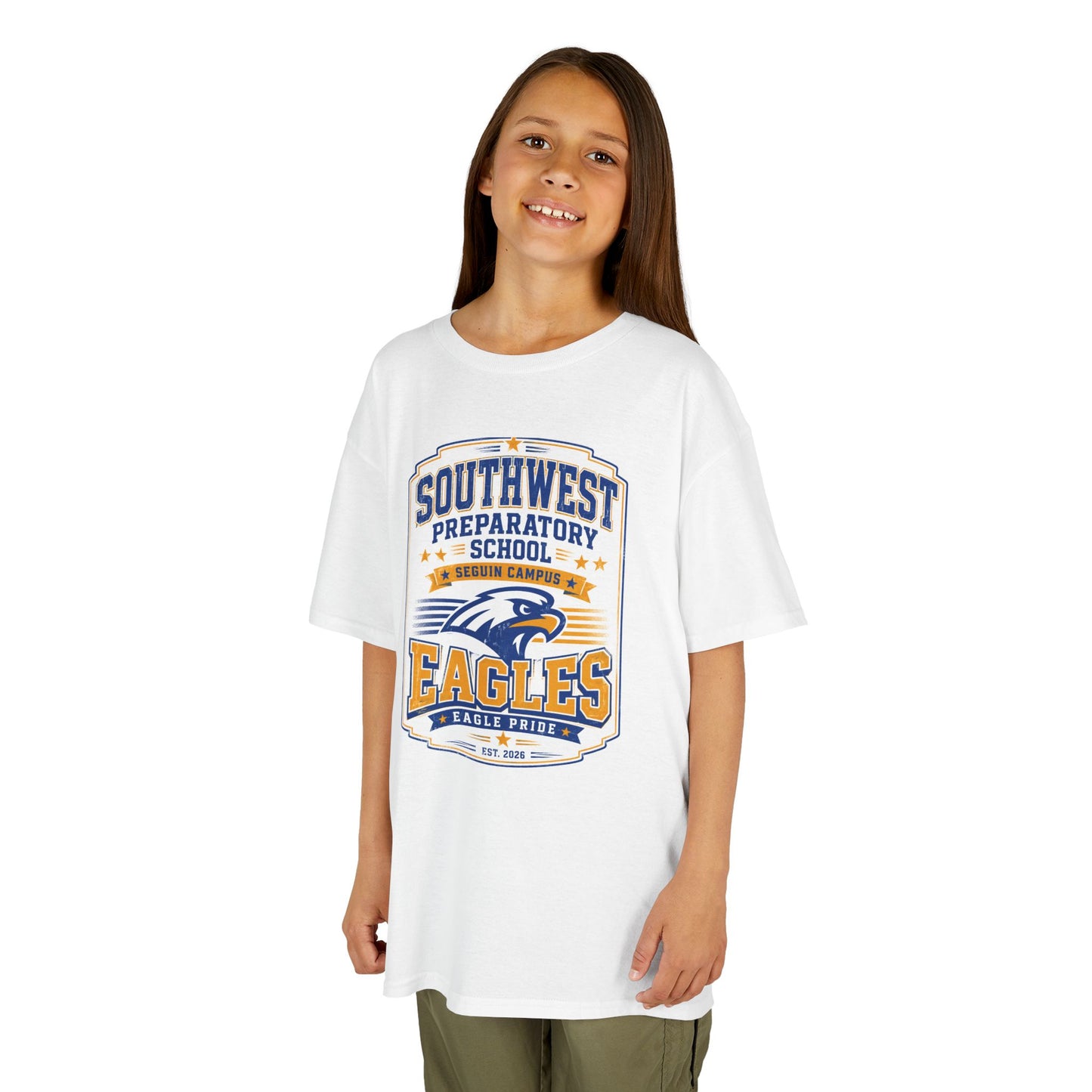 Kids T-Shirt — Southwest Preparatory School Eagles Mascot Tee
