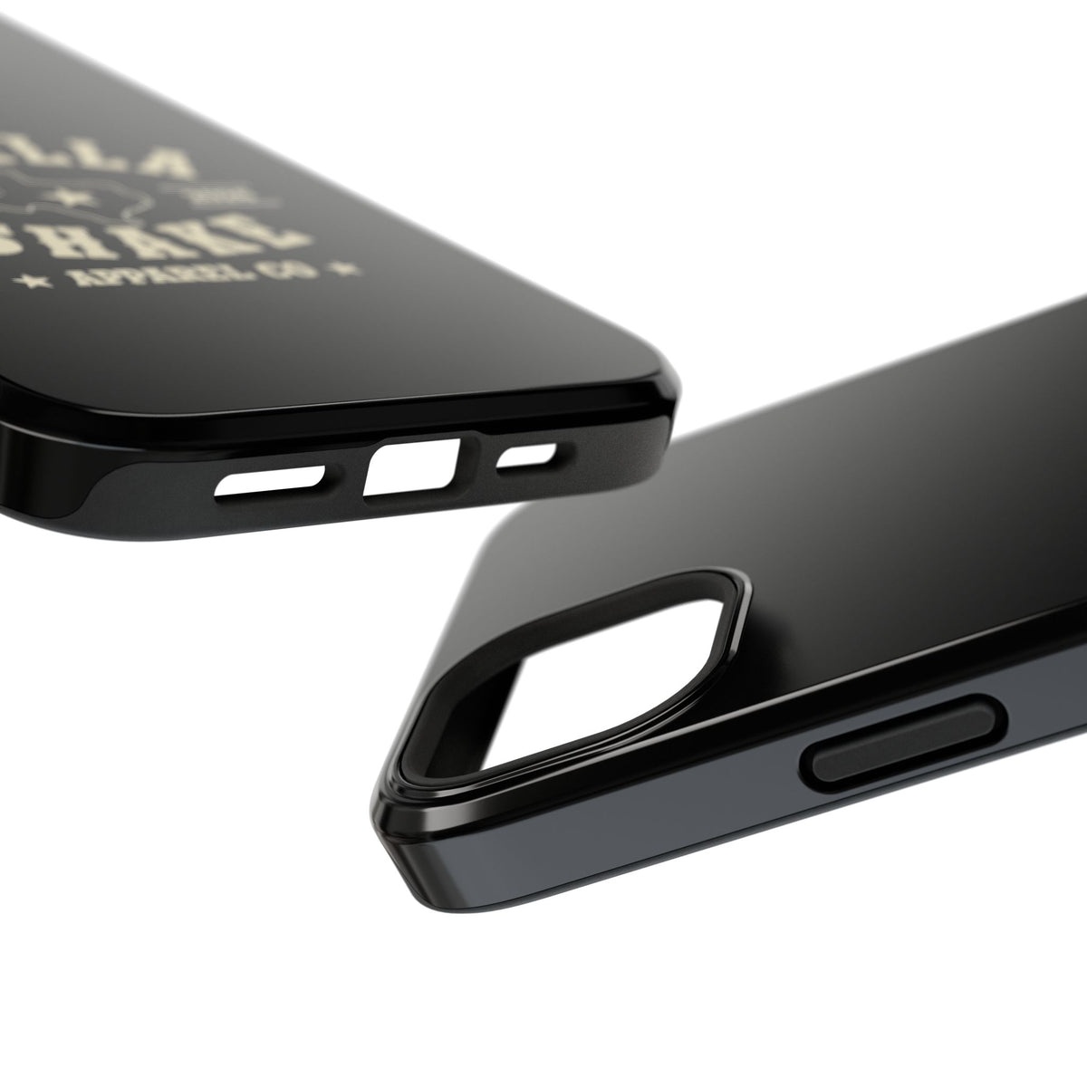 Black w/Ivory Logo lmpact-Resistant Phone Cases