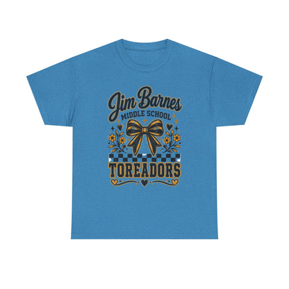 Jim Barnes Middle School Toreadors T-Shirt — School Spirit Cheer Tee
