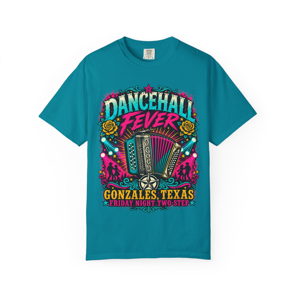 Dancehall Fever Accordion T-Shirt — Gonzales, Texas Friday Night Two-Step