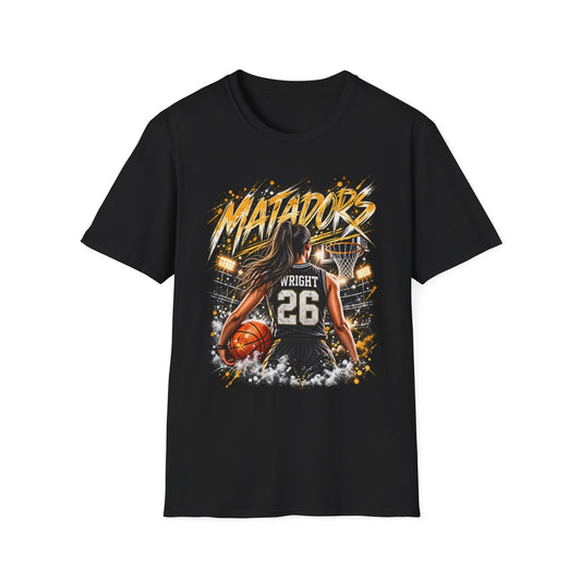Basketball Jersey T-Shirt — 'Matadors' Player 26 Custom Basketball Graphic Tee