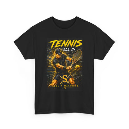 Tennis All In Graphic Tee — Vintage Tennis Player Poster Shirt