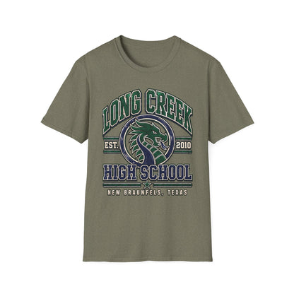 Long Creek High School Mascot T-Shirt — School Spirit Dragon Tee (Established 2010)