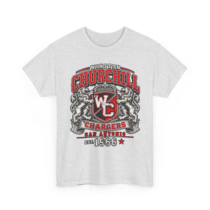 Churchill Chargers Vintage Crest T-Shirt — Winston Churchill 1966 School Spirit Tee
