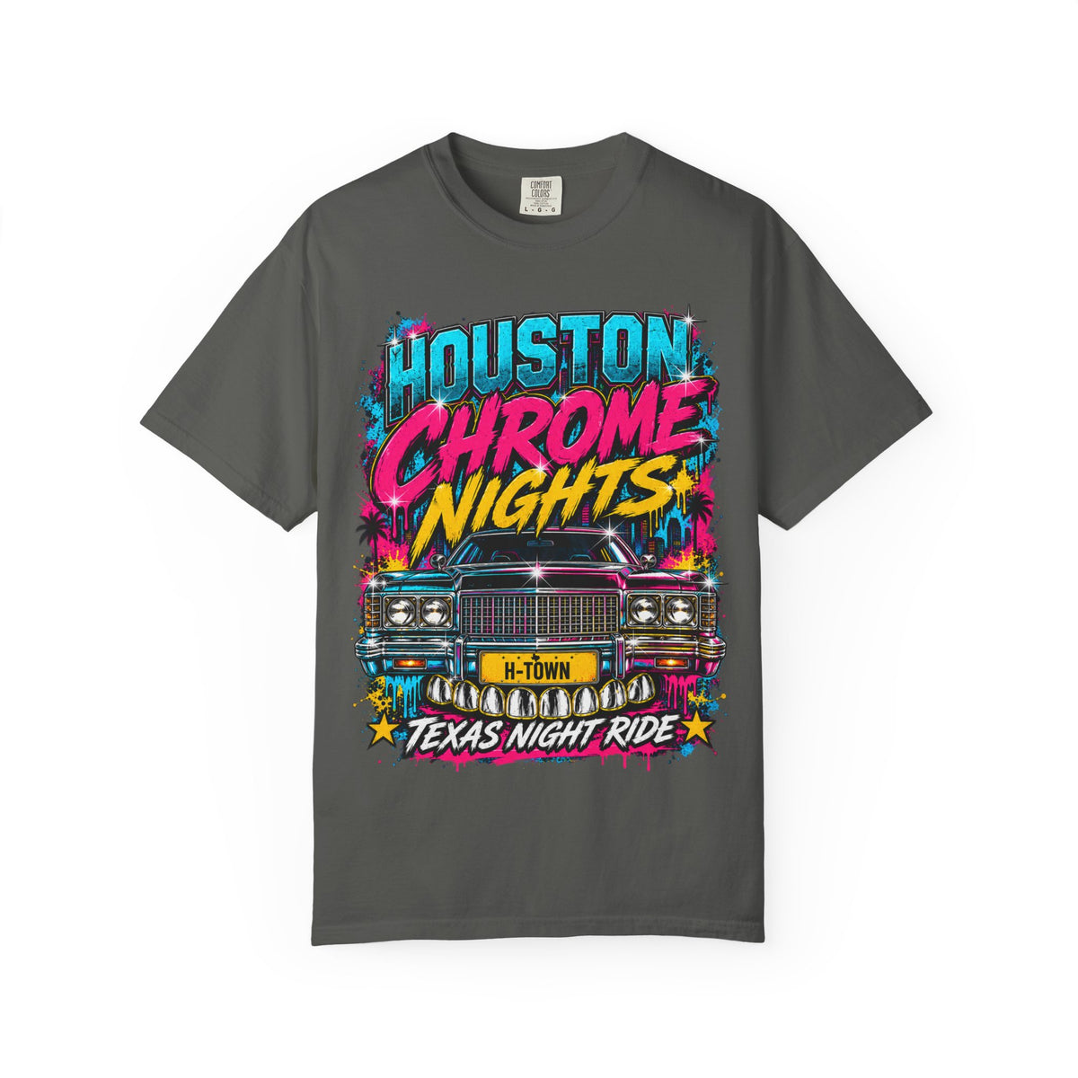 Houston Chrome Nights T-Shirt — Texas Night Ride Classic Car Tee