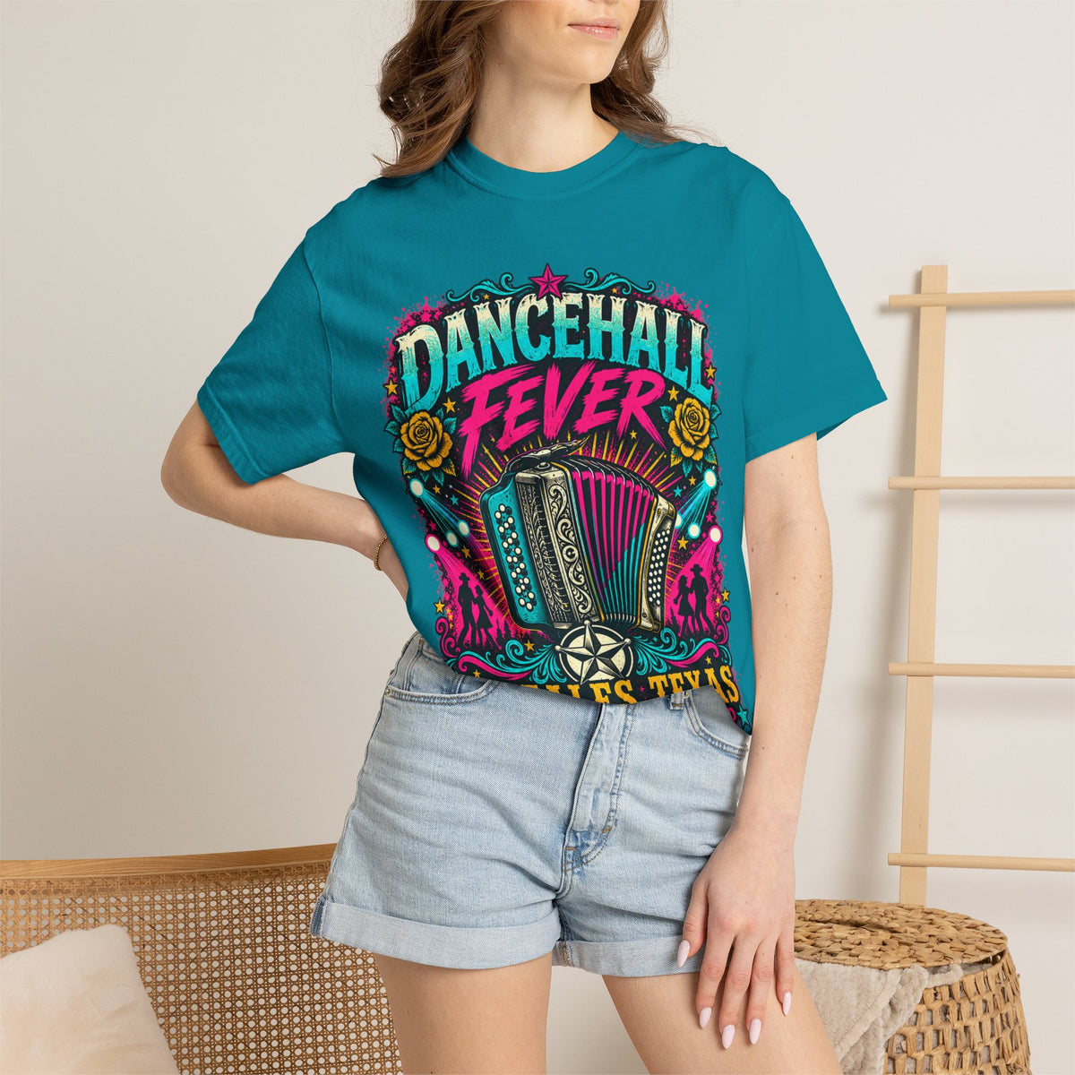 Dancehall Fever Accordion T-Shirt — Gonzales, Texas Friday Night Two-Step