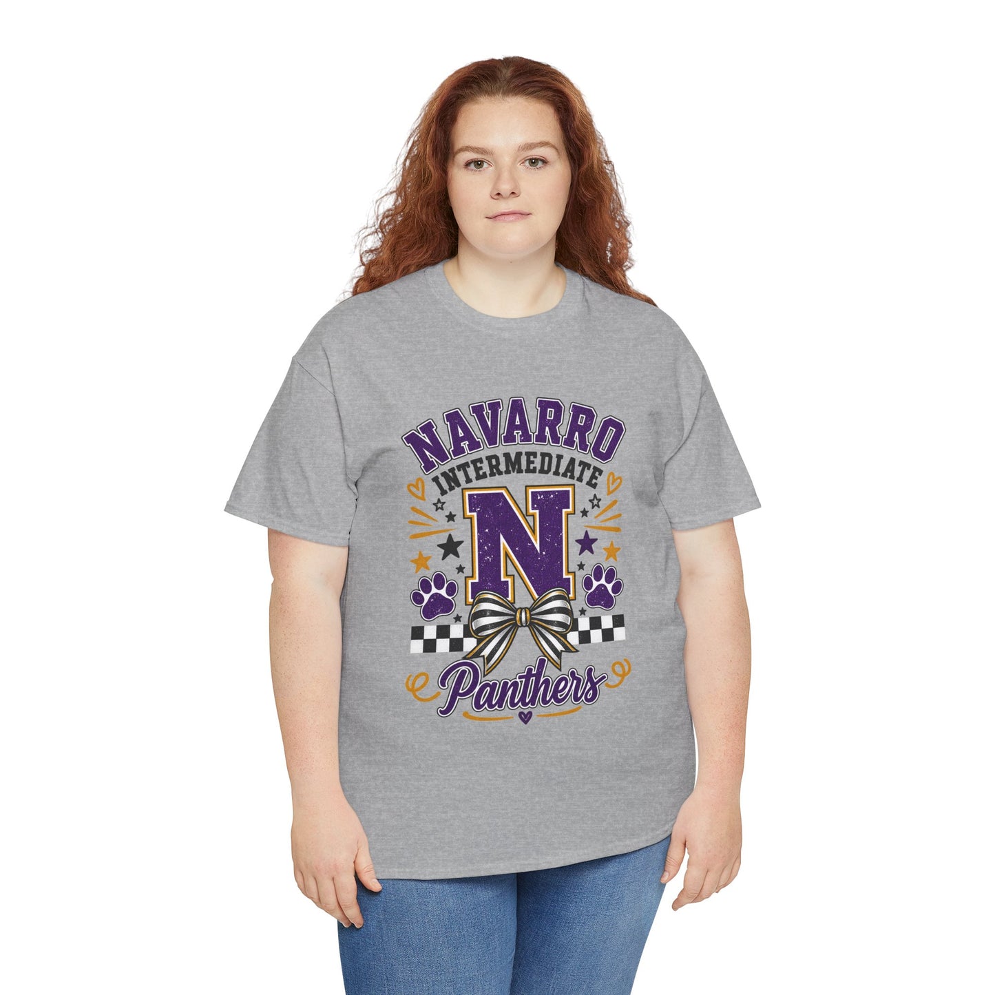 Navarro Intermediate Panthers T-Shirt — School Spirit Tee with 'N' Logo & Paw Prints