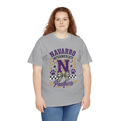 Navarro Intermediate Panthers T-Shirt — School Spirit Tee with 'N' Logo & Paw Prints