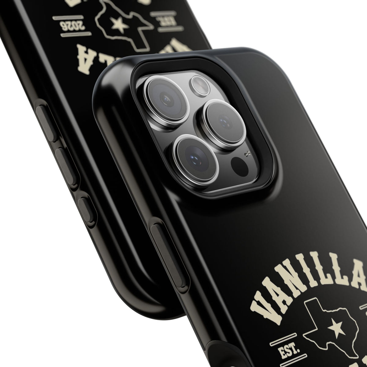 Black w/Ivory Logo lmpact-Resistant Phone Cases