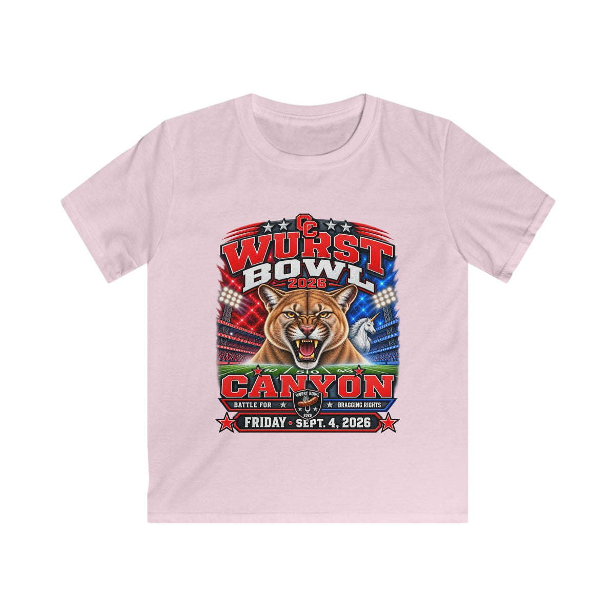 Kids Tee — Wurst Bowl Canyon 2026 Football Event Shirt