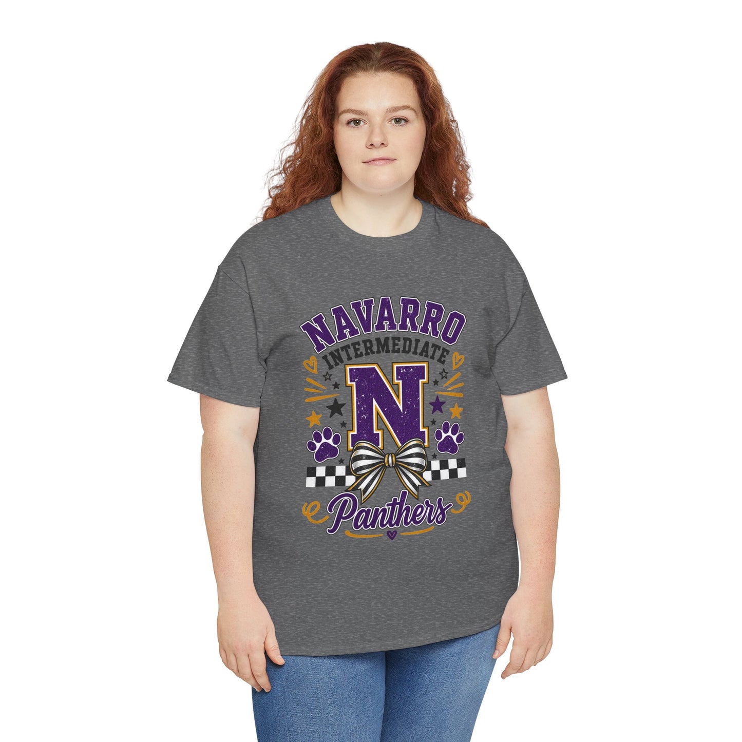 Navarro Intermediate Panthers T-Shirt — School Spirit Tee with 'N' Logo & Paw Prints
