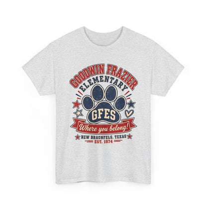 Goodwin Frazier Elementary GFES Paw Print T-Shirt — Where You Belong School Spirit Tee