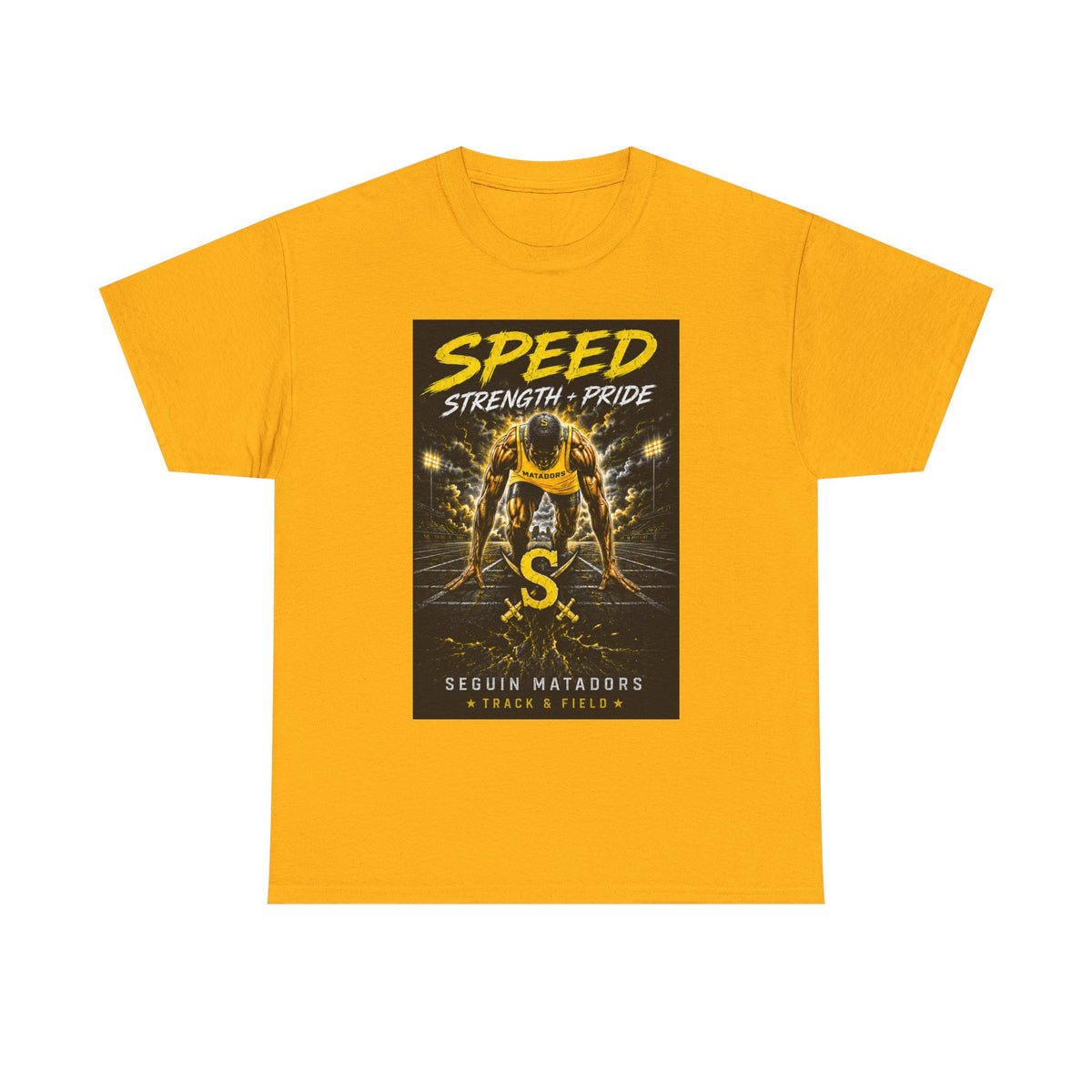 Speed Strength Pride Tee — Seguin Matadors Football Graphic T-Shirt