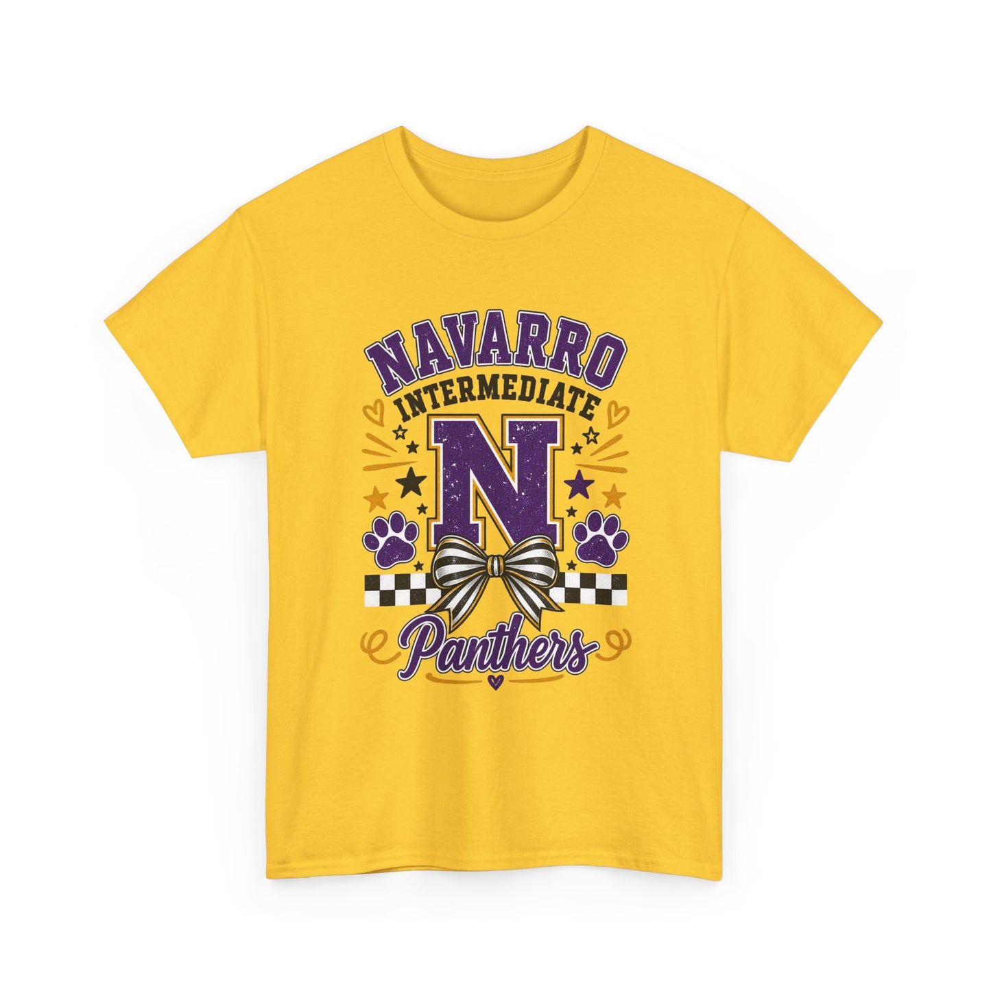 Navarro Intermediate Panthers T-Shirt — School Spirit Tee with 'N' Logo & Paw Prints