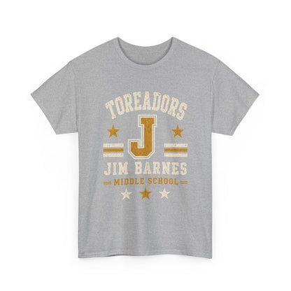 Toreadors Jim Barnes School Letterman Tee — Vintage School Spirit T-Shirt