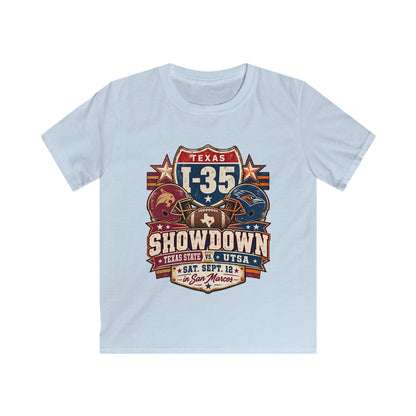 Kids I-35 Showdown Football Tee — Texas State vs UTSA Game Day Shirt