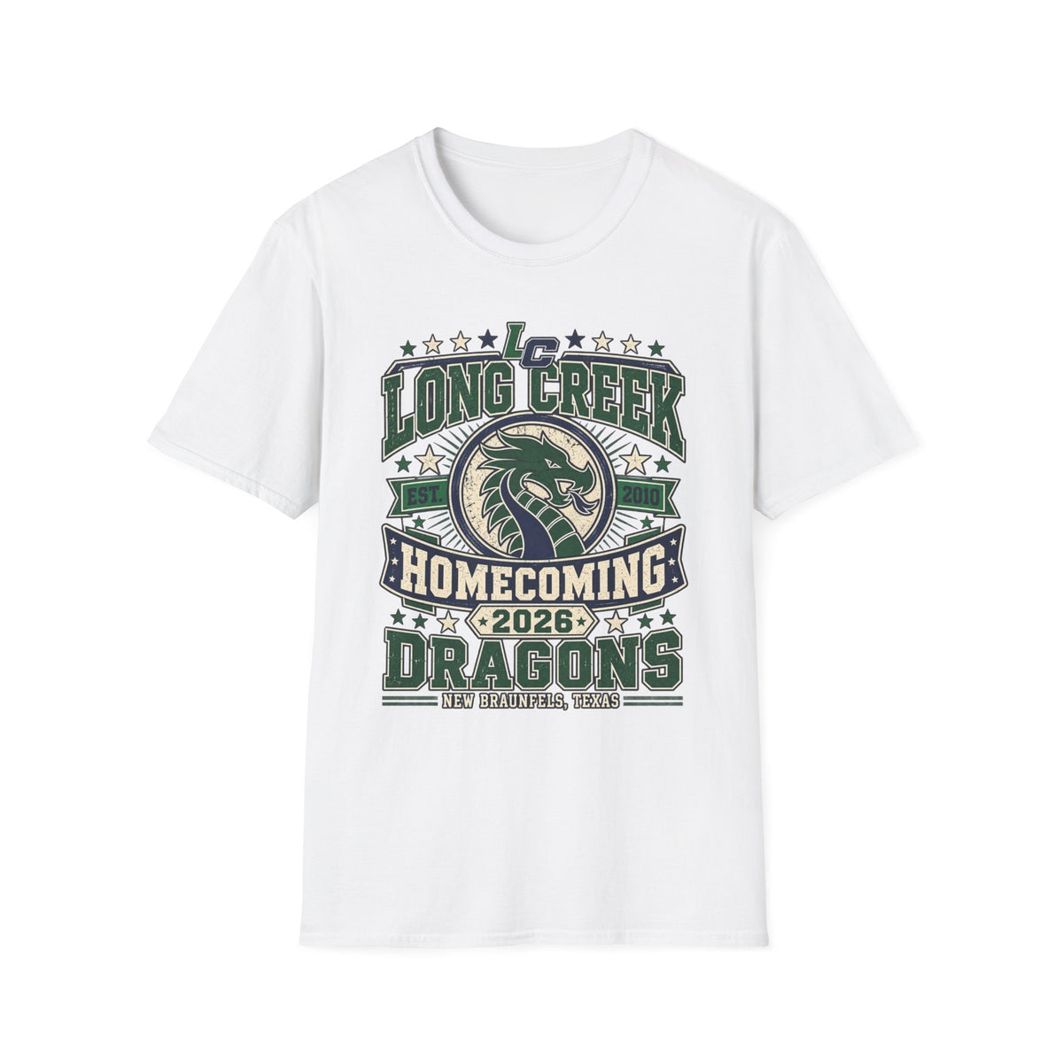 Long Creek Dragons Homecoming T-Shirt — School Spirit Tee (Est. 2020)
