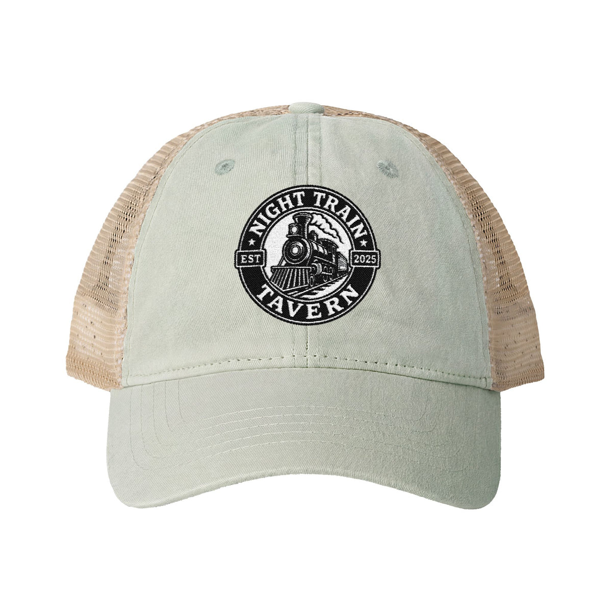 Night Train Tavern Women's Washed Mesh-Back Cap-Embroidery