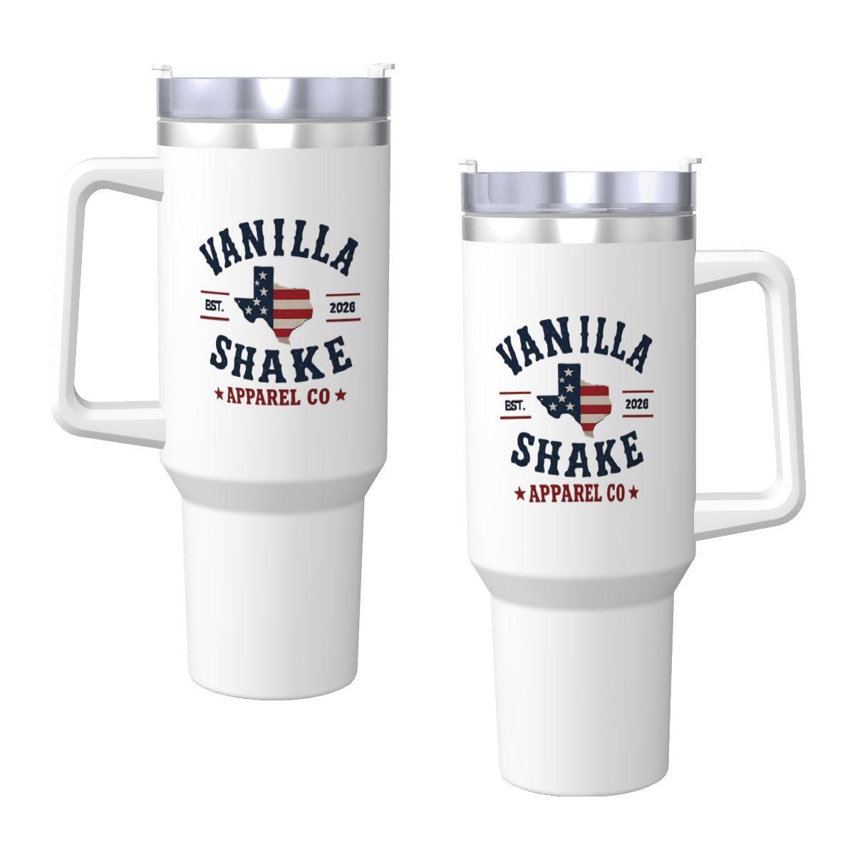 RWB Logo Travel Coffee Mug with Handle and Straw (40oz)
