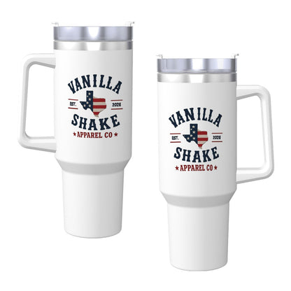 RWB Logo Travel Coffee Mug with Handle and Straw (40oz)