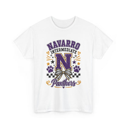Navarro Intermediate Panthers T-Shirt — School Spirit Tee with 'N' Logo & Paw Prints