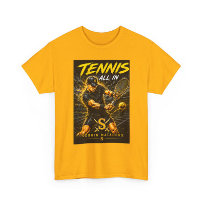 Tennis All In Graphic Tee — Vintage Tennis Player Poster Shirt