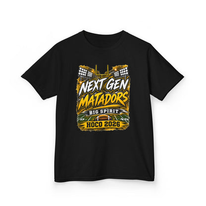 Kids Tee — "Next Gen Matadors" HOCO 2026 Big Spirit School Spirit Shirt