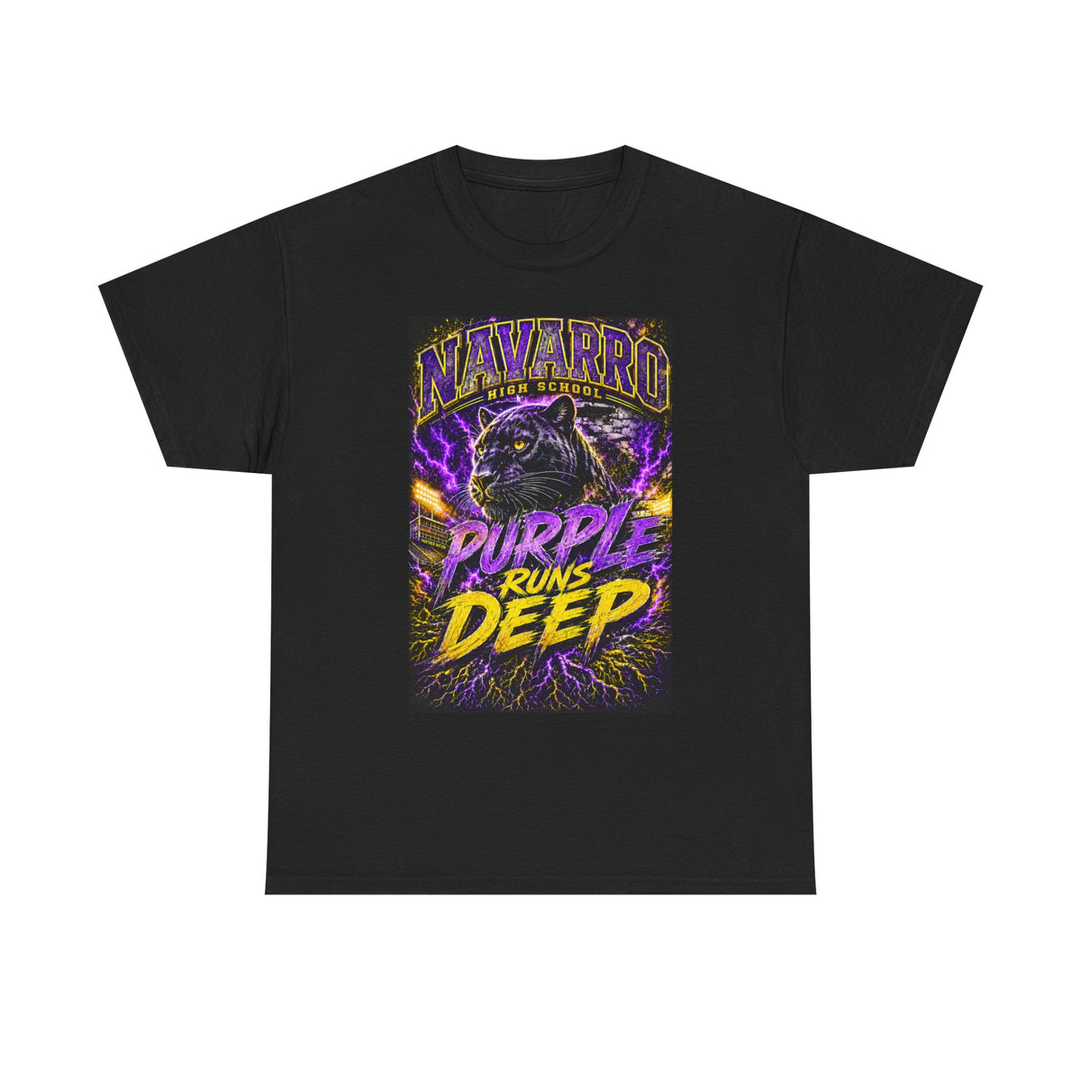 Purple Runs Deep Panther T-Shirt — Navarro School Spirit Tee