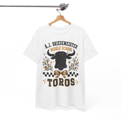 Toros Middle School Tee — A.J. Briesemeister School Spirit T-Shirt