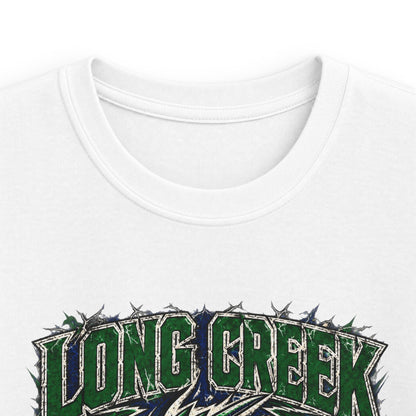 Long Creek Dragons Kids Tee — Green Fierce Dragon School Spirit Shirt