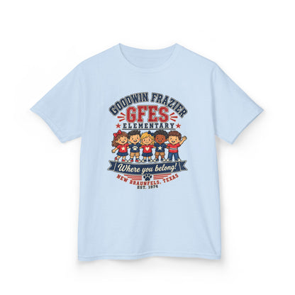 Kids T‑Shirt — "Goodwin Frazier G FES Elementary: Where You Belong" School Pride Tee