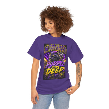 Purple Runs Deep Panther T-Shirt — Navarro School Spirit Tee