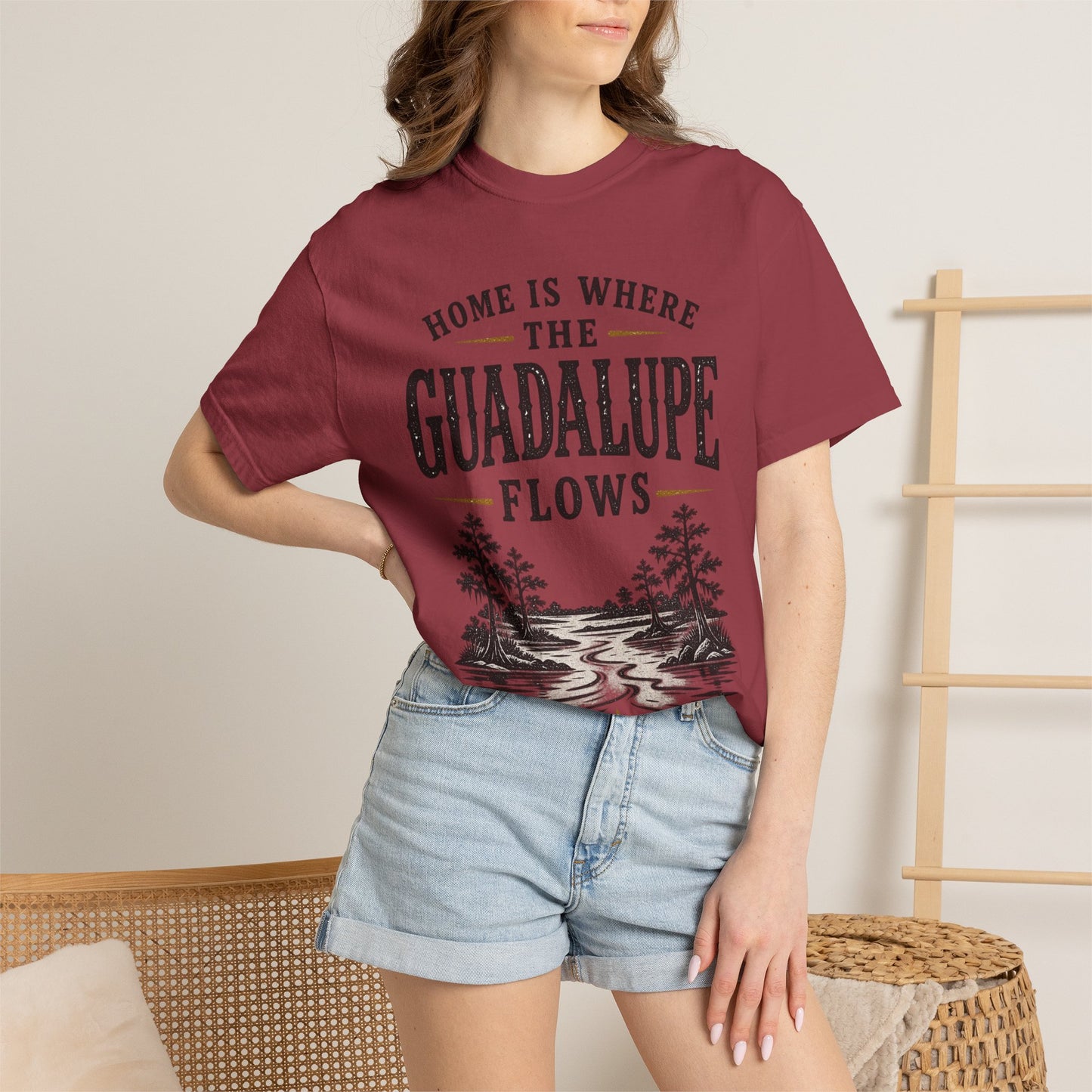 Guadalupe River T-Shirt — "Home Is Where The Guadalupe Flows" Vintage Outdoors Tee