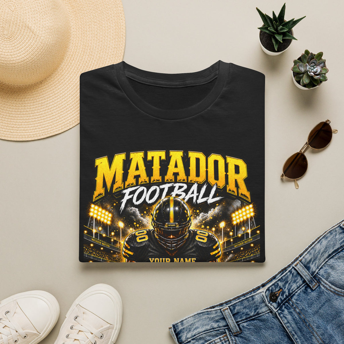 Custom Seguin Matador Football Player Tee | Personalized Name & Jersey Number