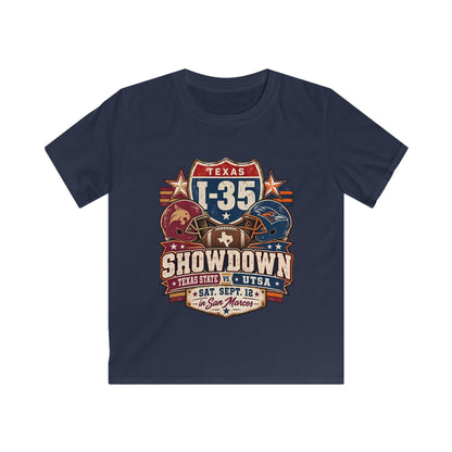 Kids I-35 Showdown Football Tee — Texas State vs UTSA Game Day Shirt