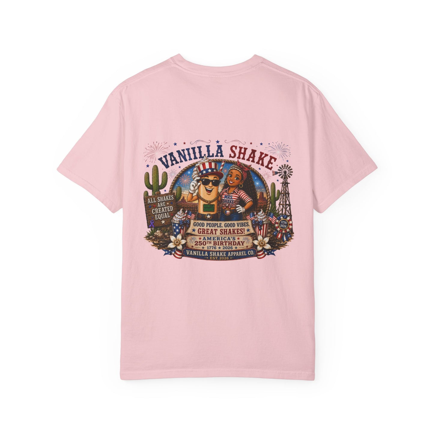 Mr. & Mrs. Shake 4th of July Unisex Garment-Dyed T-shirt