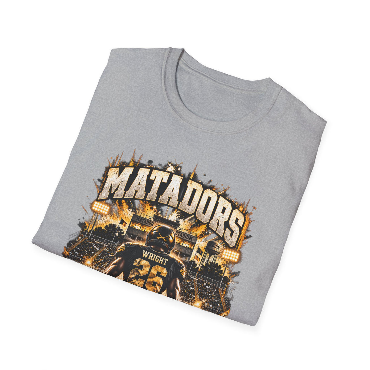 Matadors Football Player Graphic T-Shirt — Team Jersey Number 26 Fan Tee