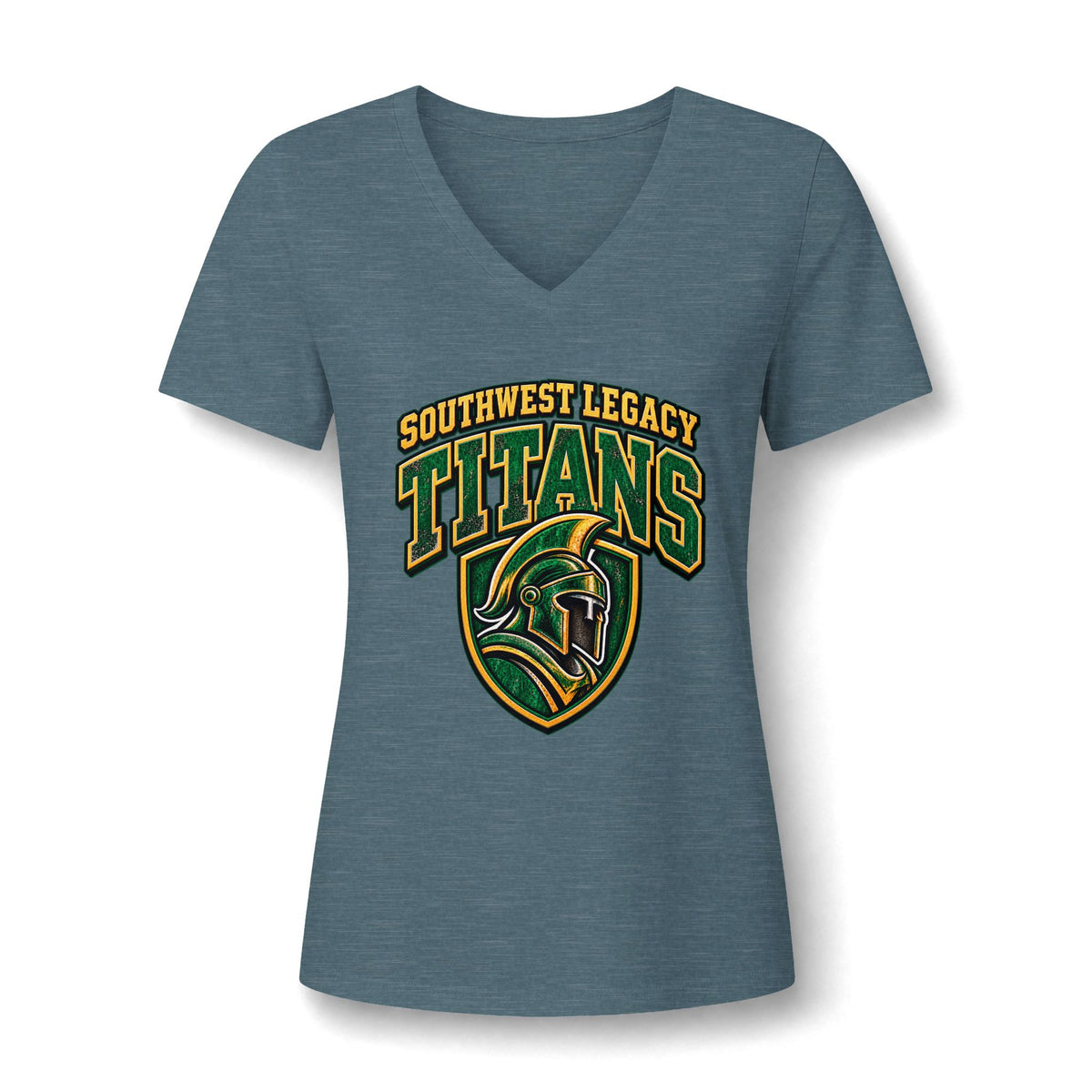 Titans Women's V-Neck Tee — Southwest Legacy San Antonio School Spirit Shirt