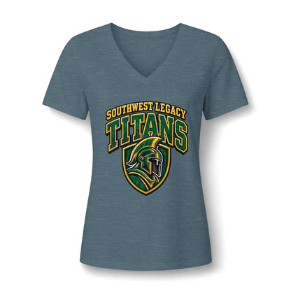 Titans Women's V-Neck Tee — Southwest Legacy San Antonio School Spirit Shirt