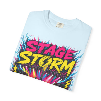 Stage Storm Rock Band T-Shirt — "Stage Storm" Guitar Concert Graphic Tee
