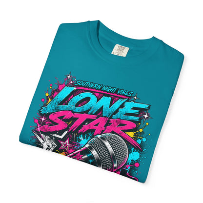 Lone Star Flow Microphone T-Shirt — Gonzales, Texas Retro Rap Tee