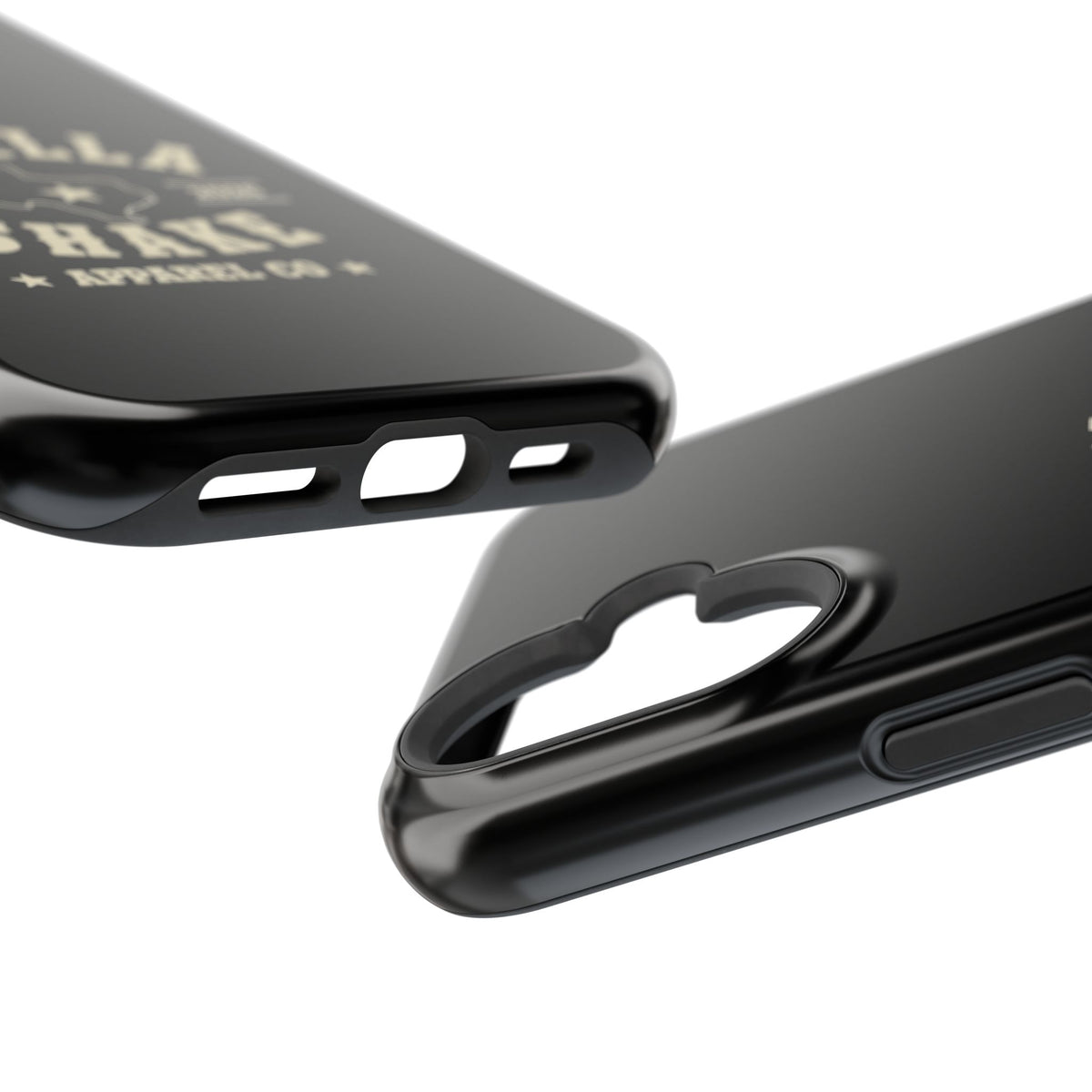 Black w/Ivory Logo lmpact-Resistant Phone Cases