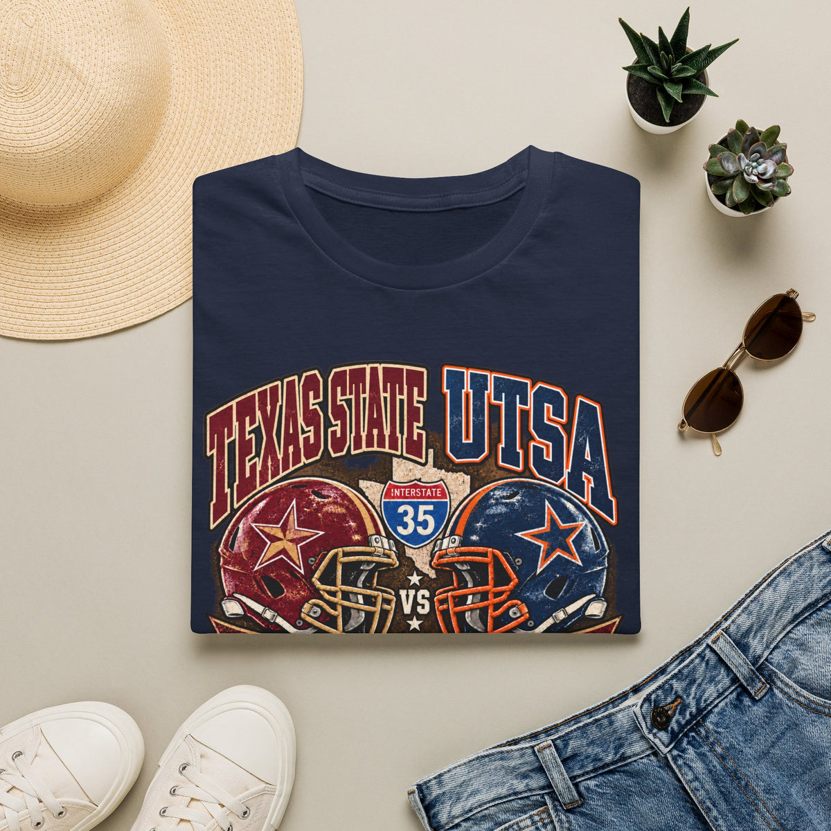 I-35 Showdown Texas State vs UTSA Football T-Shirt