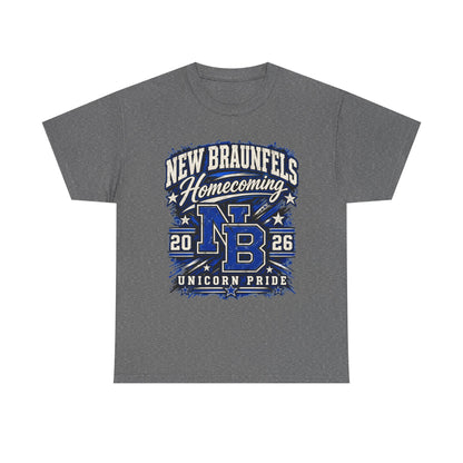 New Braunfels Homecoming 2026 T-Shirt — NB Unicorn Pride School Spirit Tee