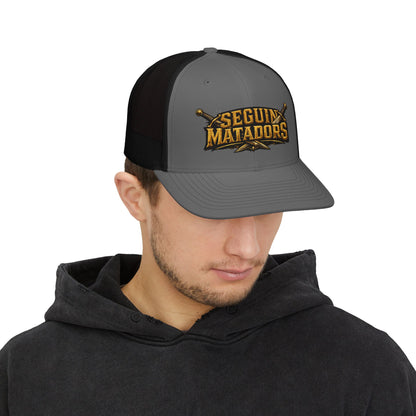 Seguin Matadors Trucker Cap - Vintage Sword Logo Snapback