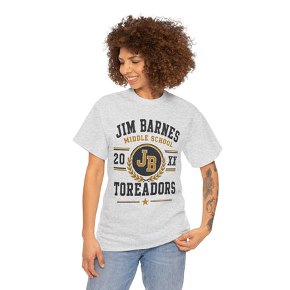 Jim Barnes Middle School Toreadors T-Shirt — School Spirit Tee with JB Crest