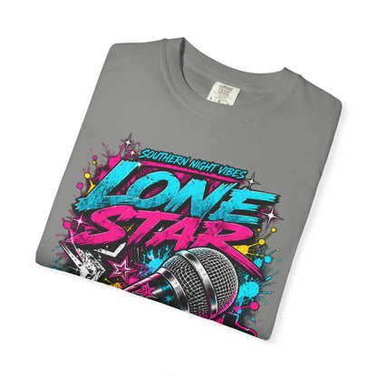 Lone Star Flow Microphone T-Shirt — Gonzales, Texas Retro Rap Tee