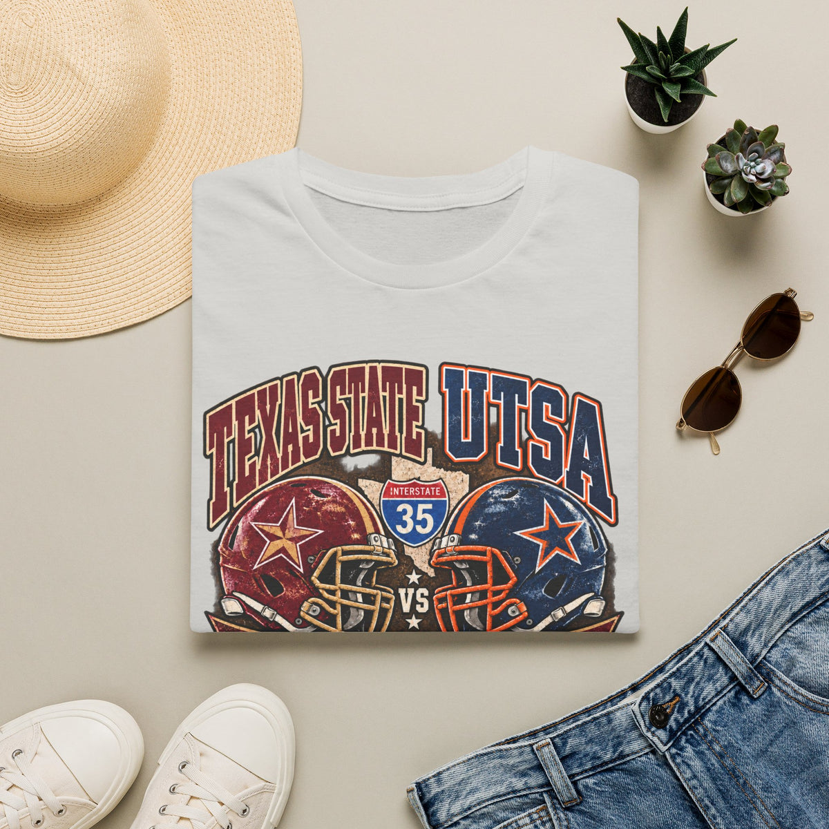I-35 Showdown Texas State vs UTSA Football T-Shirt