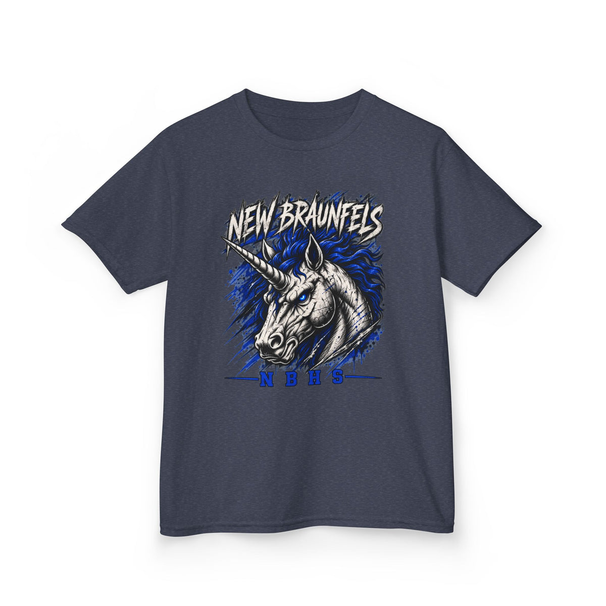 New Braunfels Unicorn Kids T‑Shirt — Blue Graphic Tee for Children