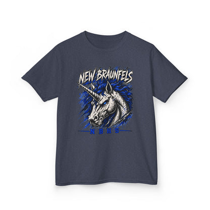 New Braunfels Unicorn Kids T‑Shirt — Blue Graphic Tee for Children